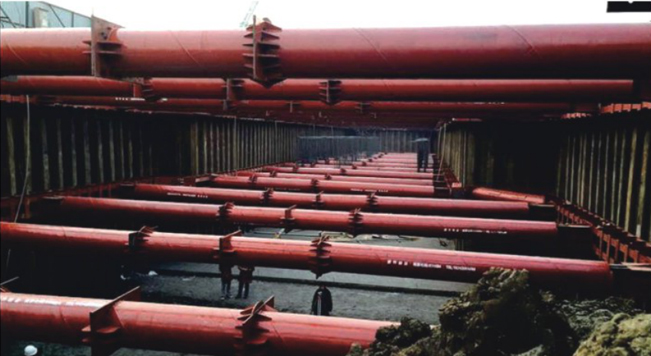 鋼板樁應用于長春天澤大路支護工程